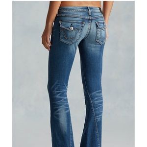 TRUE RELIGION Super Flare Low Rise Jeans